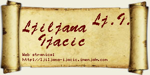 Ljiljana Ijačić vizit kartica